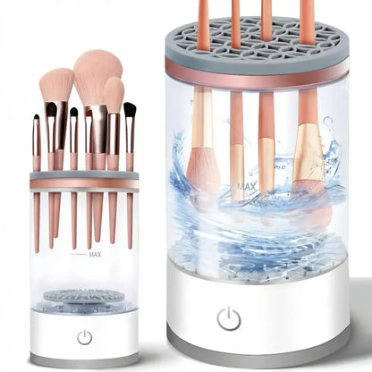 Electric make up brush cleaner