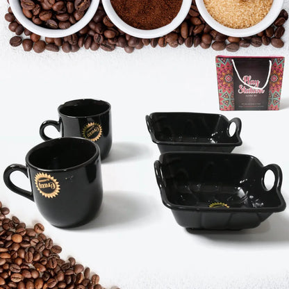 Elegant ceramic mug set - home & kitchen
