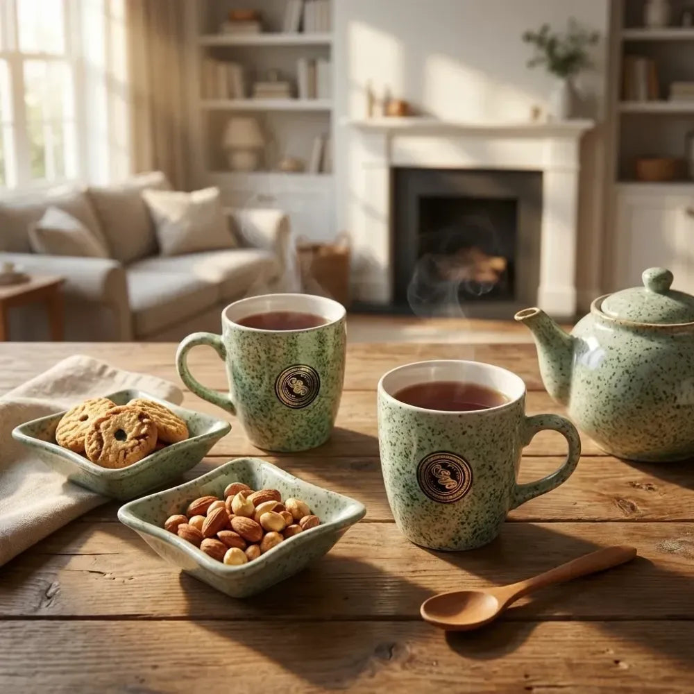 Elegant ceramic tea set - home & kitchen