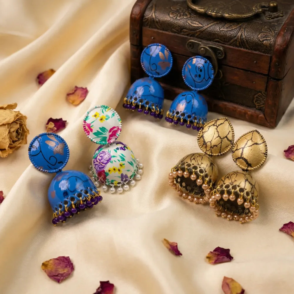 Elegant color-pop jhumka earrings for women - bracelets