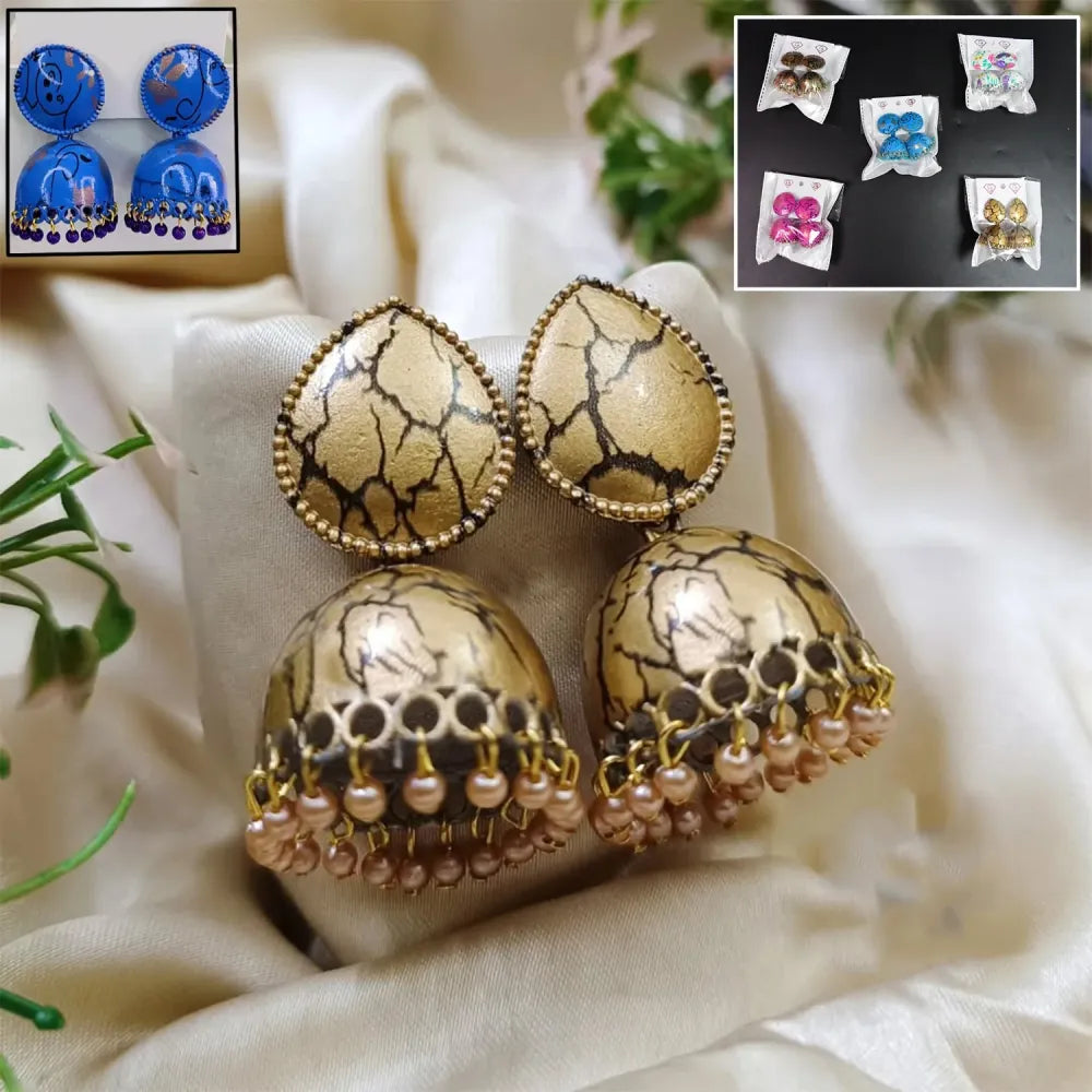 Elegant color-pop jhumka earrings for women - bracelets