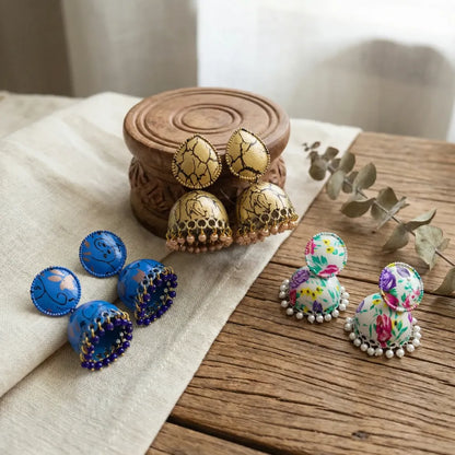 Elegant color-pop jhumka earrings for women - bracelets