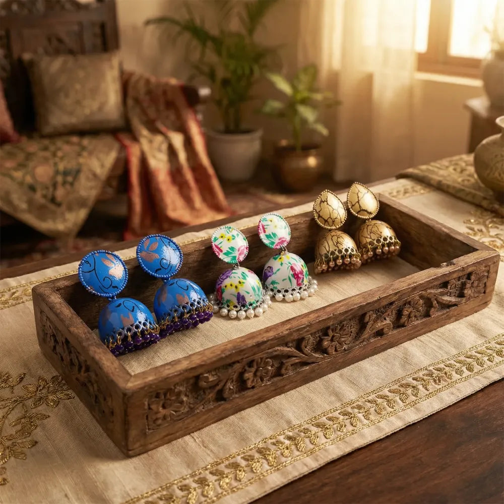 Elegant color-pop jhumka earrings for women - bracelets