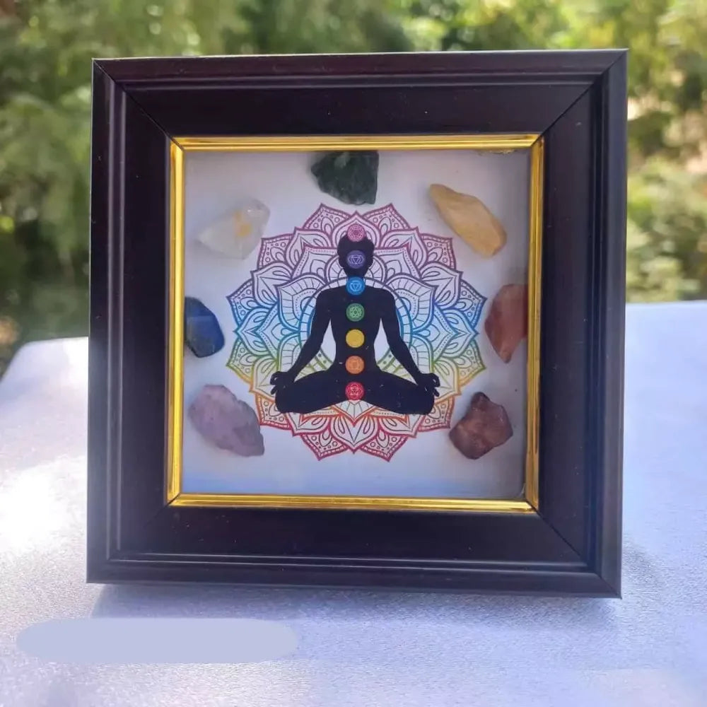 Elegant crystal yoga frame
