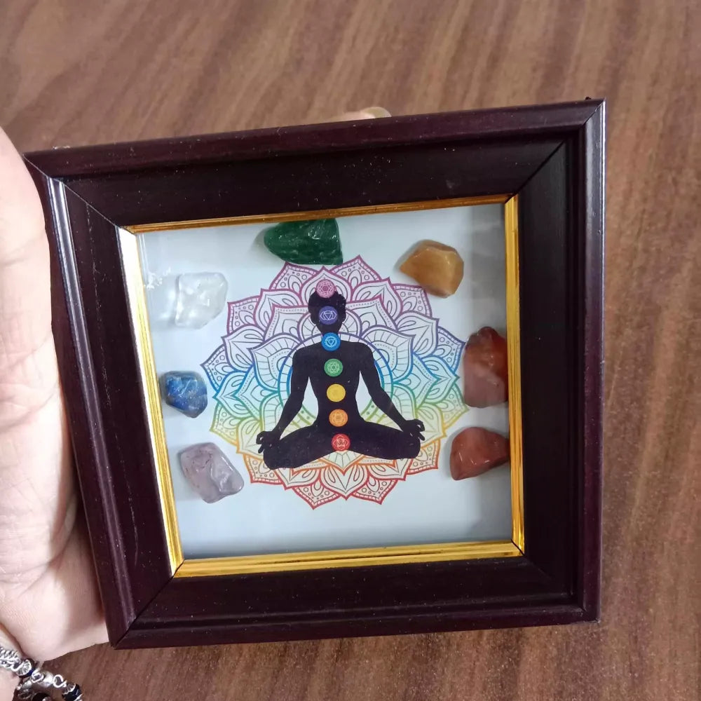 Elegant crystal yoga frame
