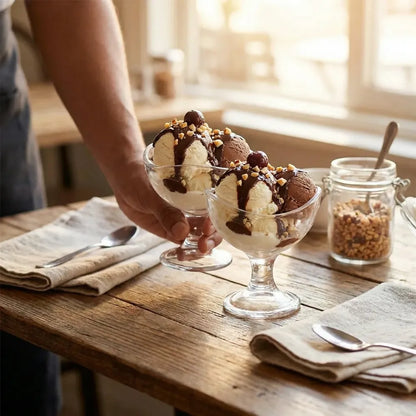 Elegant glass dessert bowls - home & kitchen