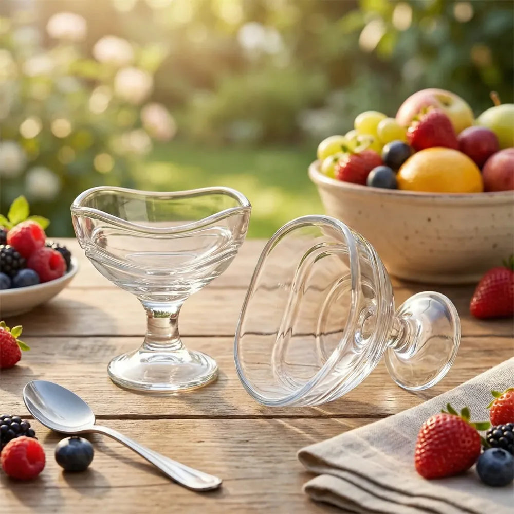 Elegant glass dessert bowls - home & kitchen