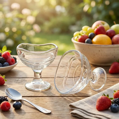 Elegant glass dessert bowls - home & kitchen