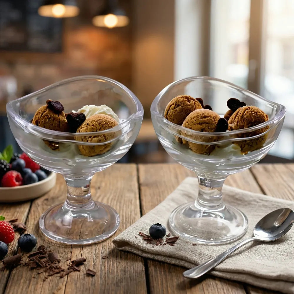 Elegant glass dessert bowls - home & kitchen