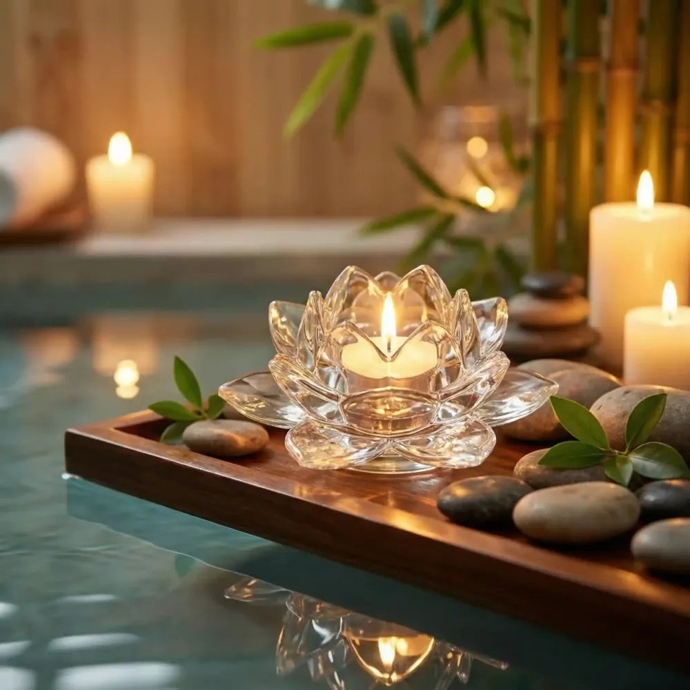 Elegant glass tealight