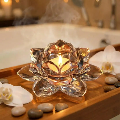 Elegant glass tealight