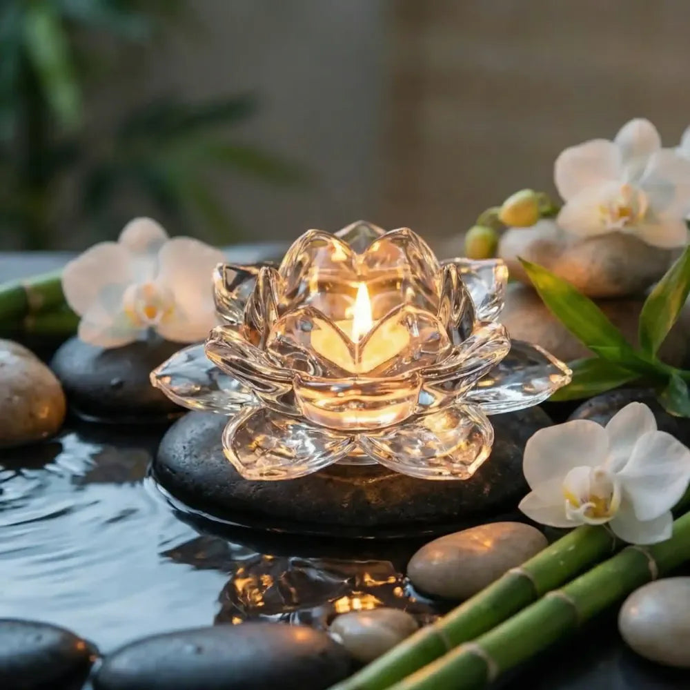 Elegant glass tealight