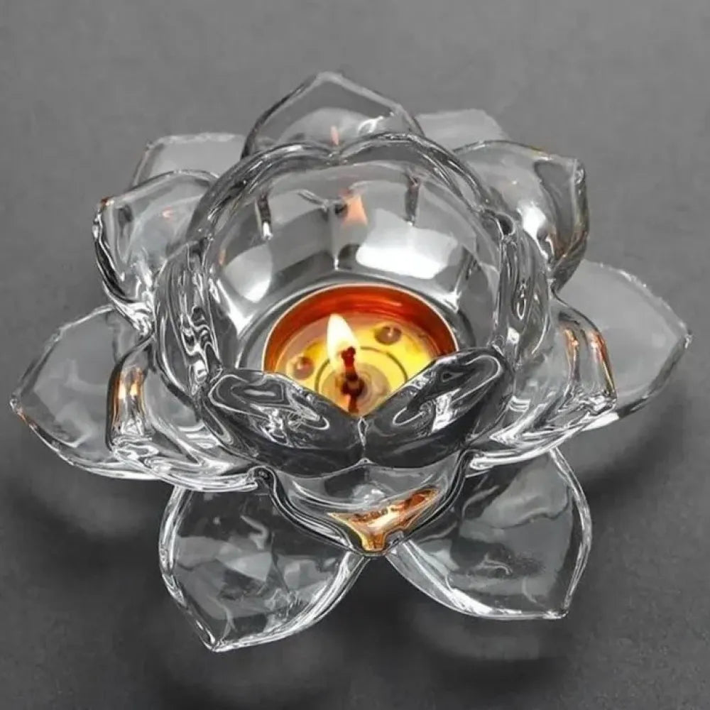 Elegant glass tealight