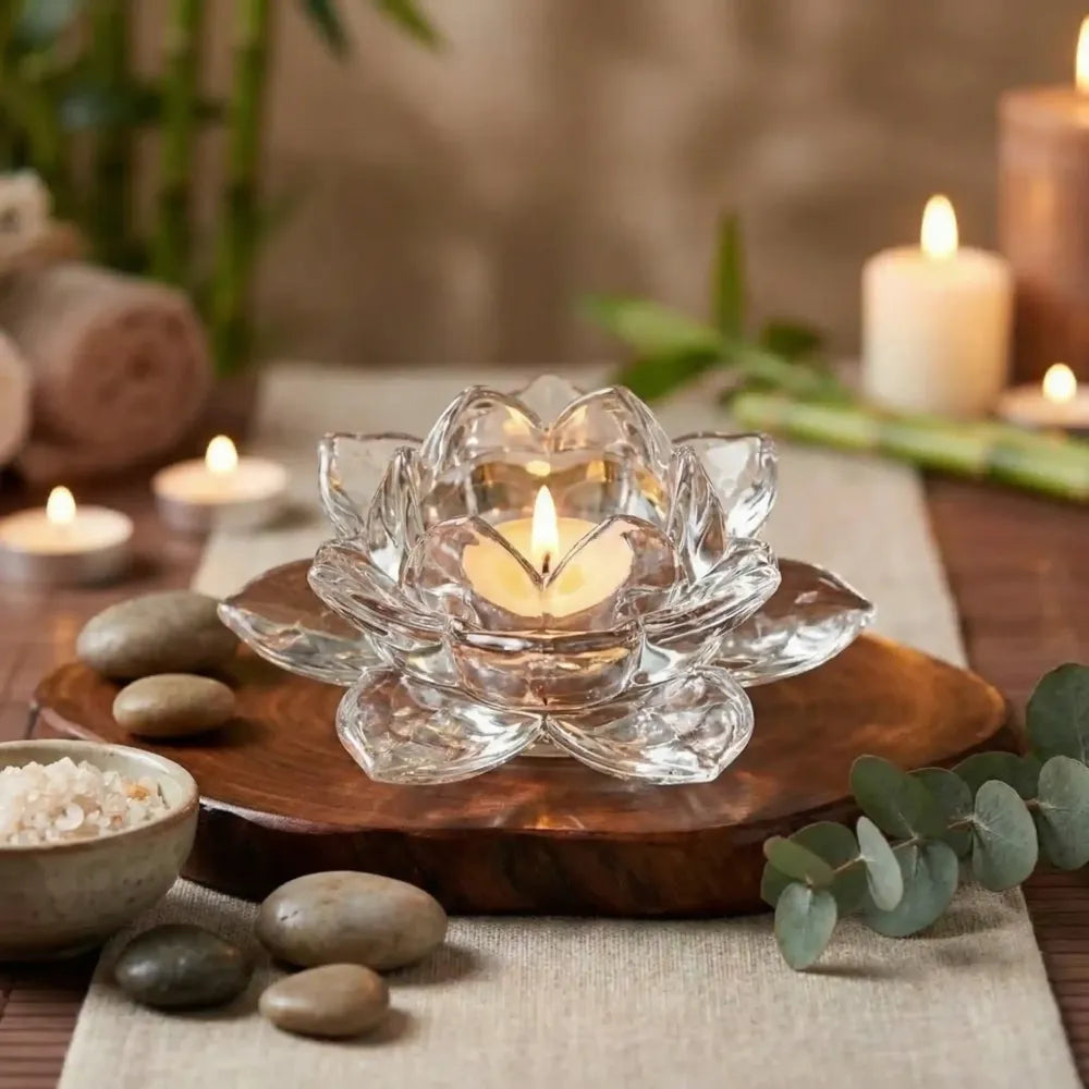 Elegant glass tealight
