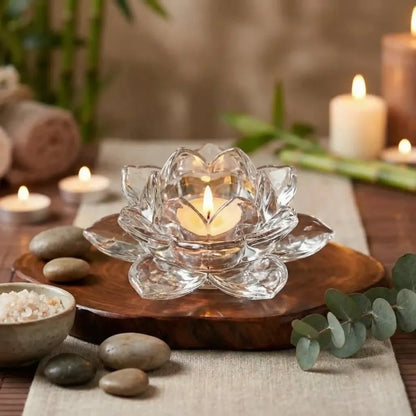 Elegant glass tealight