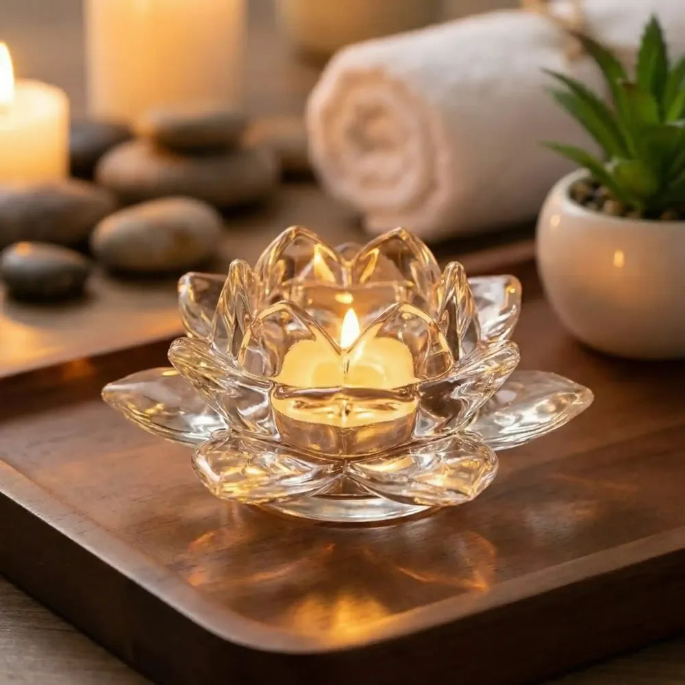 Elegant glass tealight