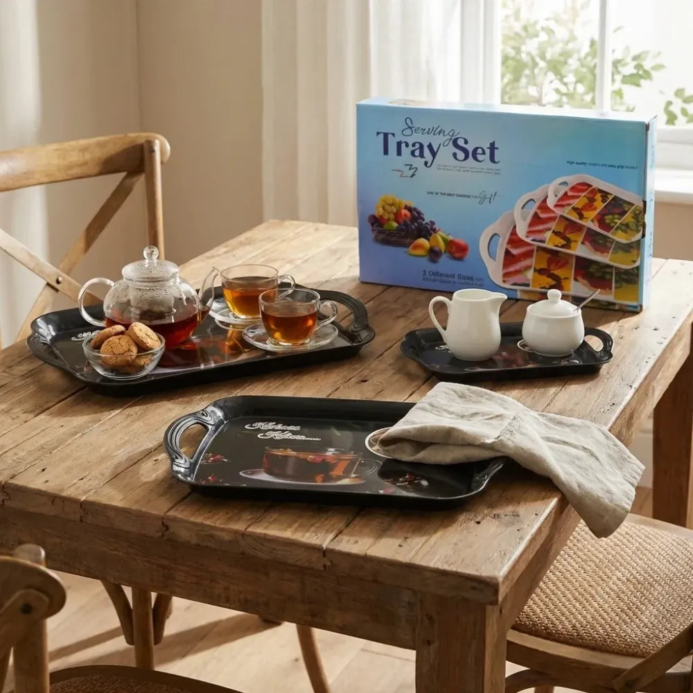 Elegant melamine serving trays - home & kitchen