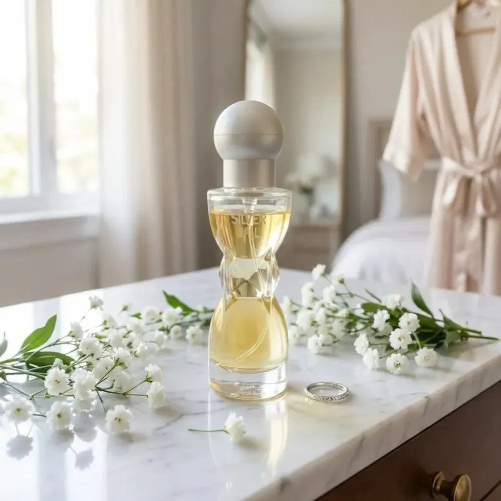 Elegant silver ball perfume - potential heroes