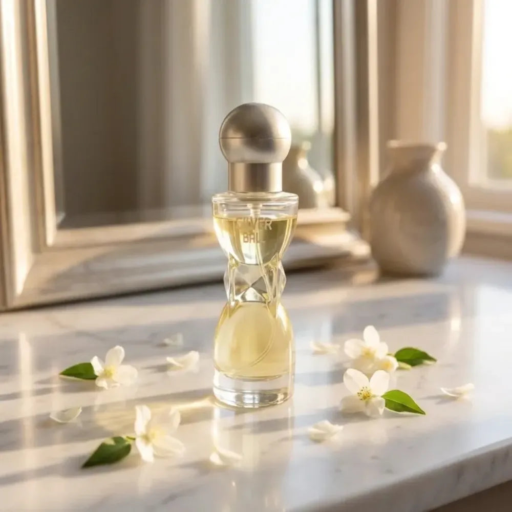 Elegant silver ball perfume - potential heroes