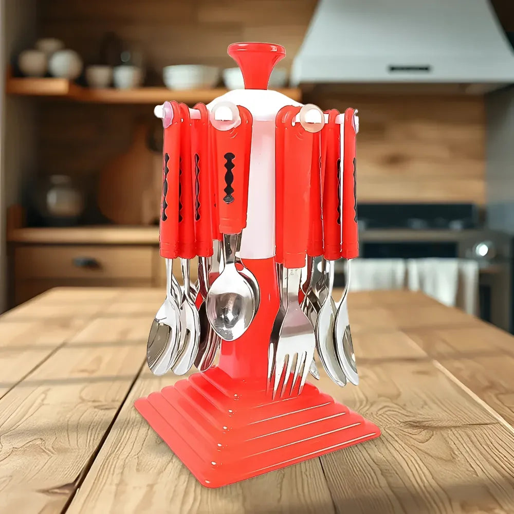 Elegant stainless steel cutlery set - home & kitchen