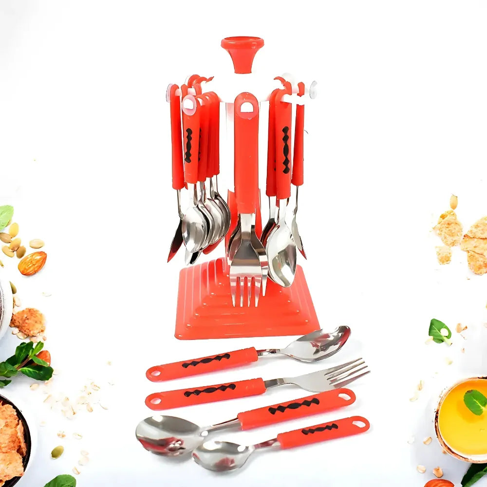 Elegant stainless steel cutlery set - home & kitchen