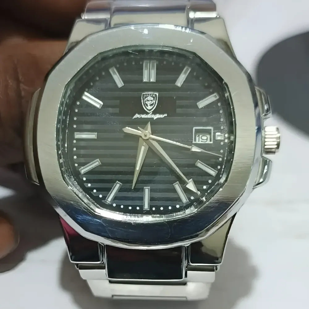 Elegant stainless steel watch
