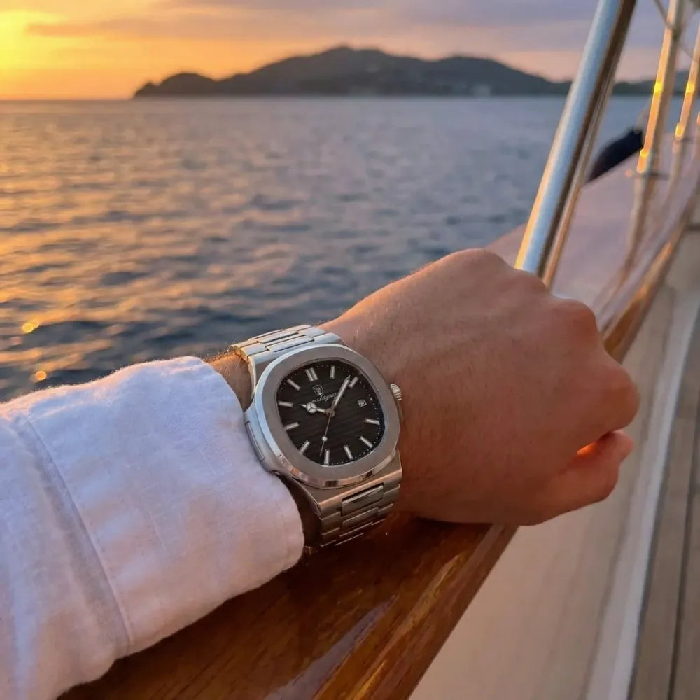 Elegant stainless steel watch