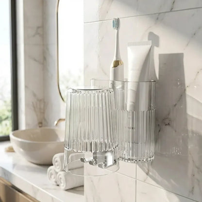 Elegant toothbrush holder stand - home essentials