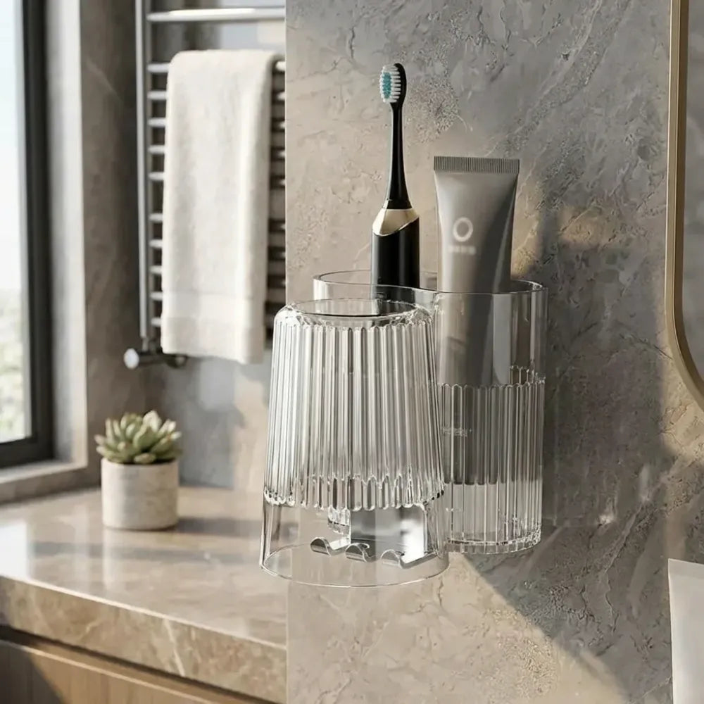 Elegant toothbrush holder stand - home essentials