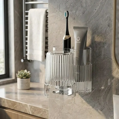 Elegant toothbrush holder stand - home essentials