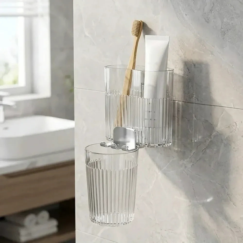 Elegant toothbrush holder stand - home essentials