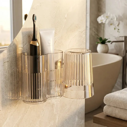Elegant toothbrush holder stand - home essentials