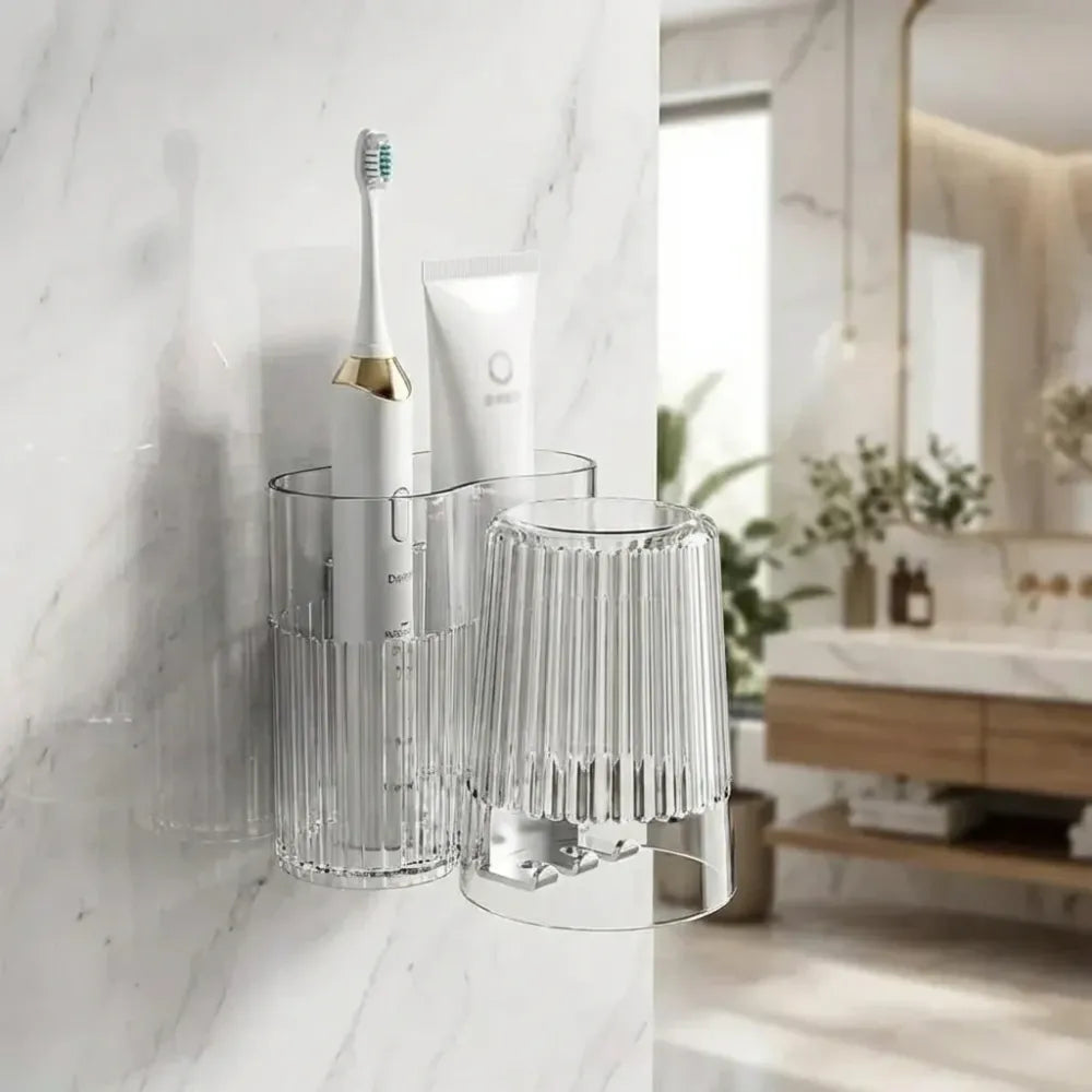 Elegant toothbrush holder stand - home essentials
