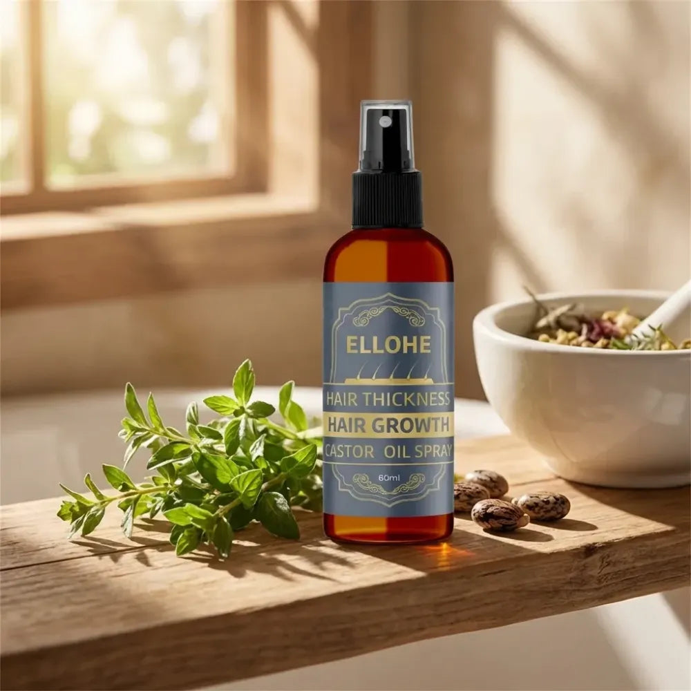 Ellohe hair thickness growth castor oil spray 120ml pack of 2