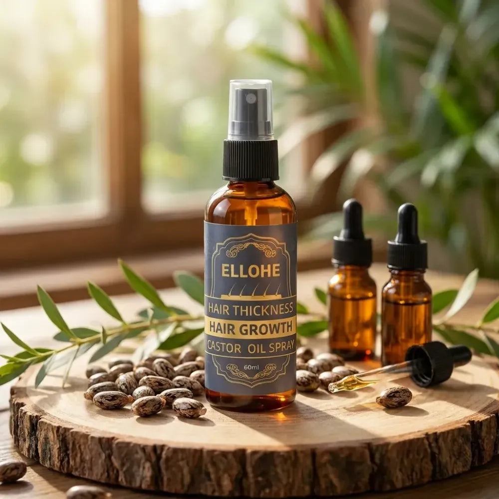 Ellohe hair thickness growth castor oil spray 120ml pack of 2
