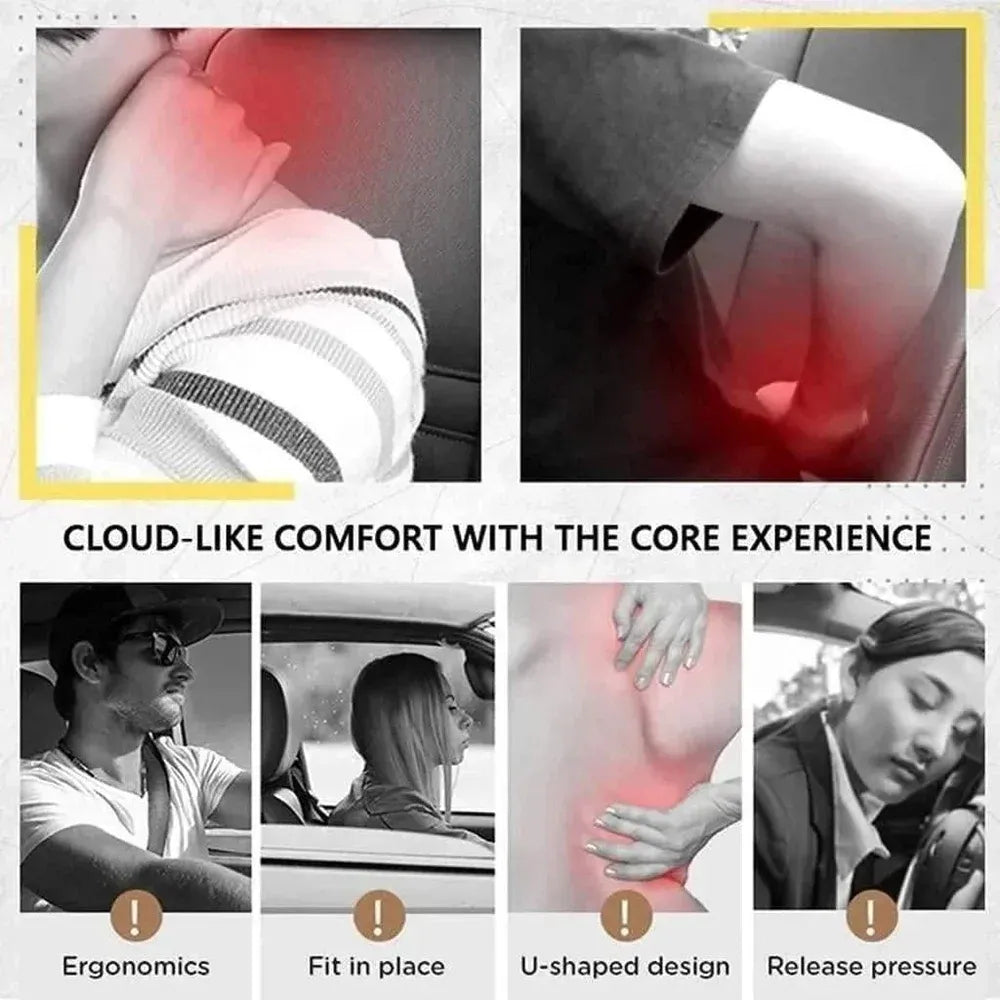 Ergonomic car neck pillow