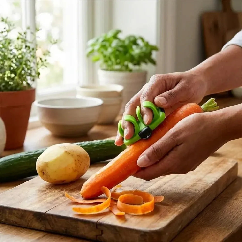 Ergonomic finger peeler - kitchen tool