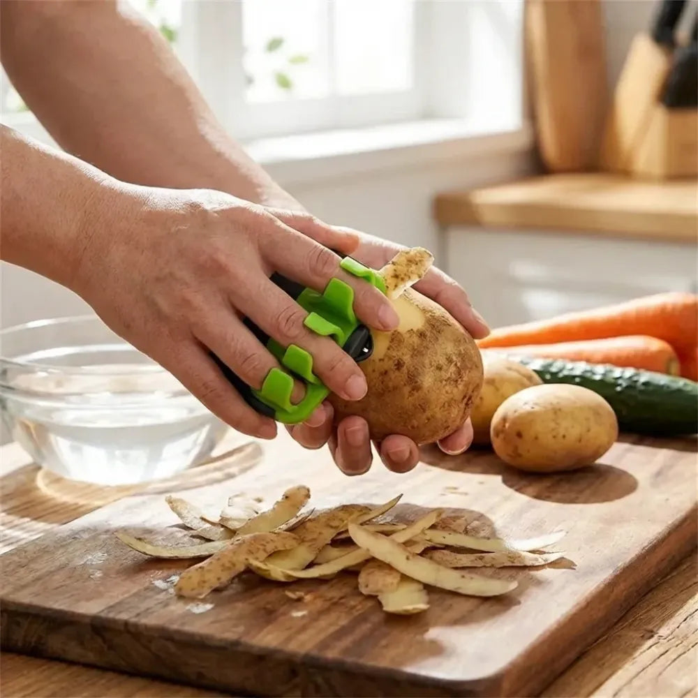 Ergonomic finger peeler - kitchen tool