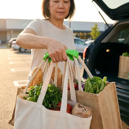 Ergonomic hands-free bag carrier - home improvement