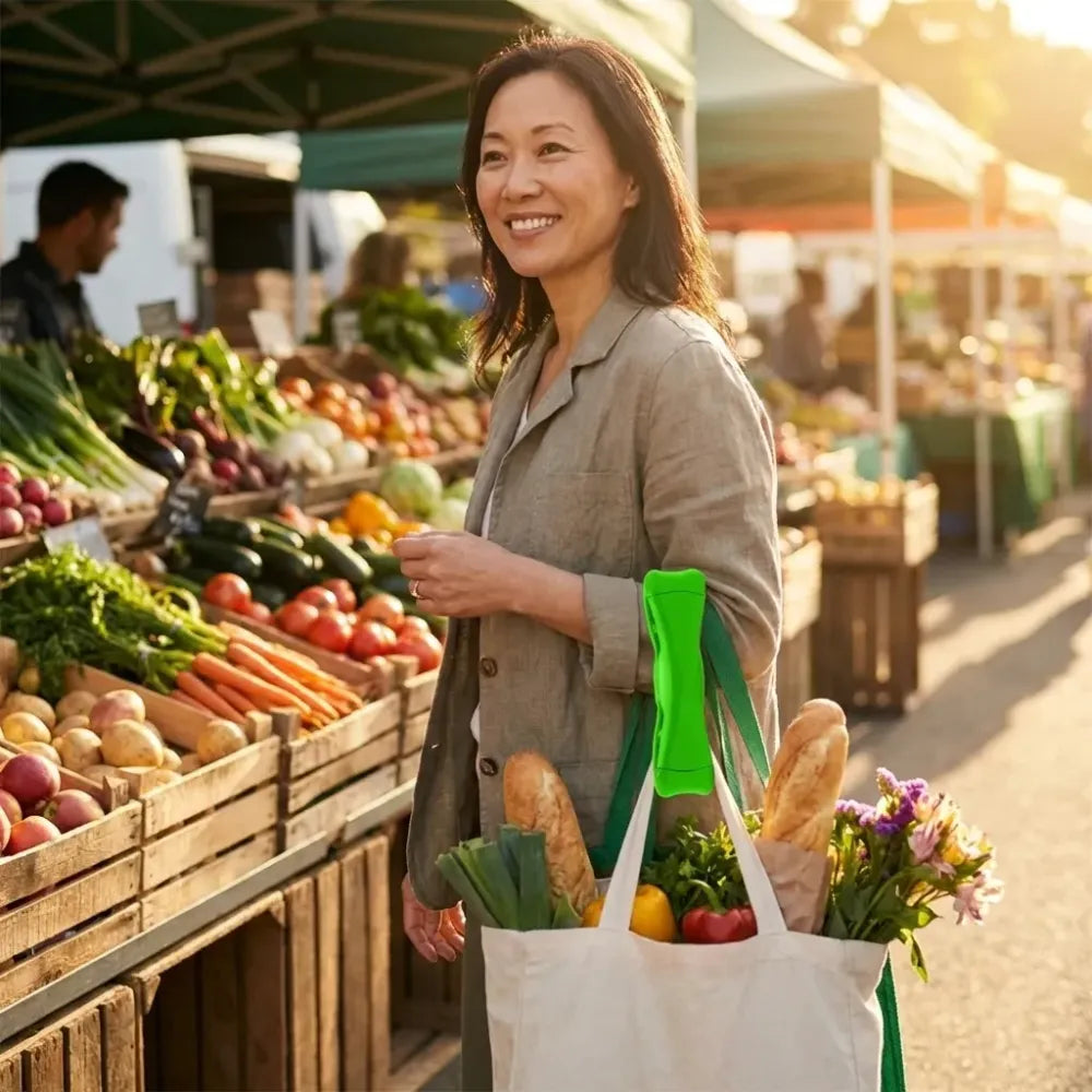 Ergonomic hands-free bag carrier - home improvement
