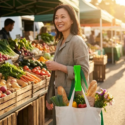Ergonomic hands-free bag carrier - home improvement