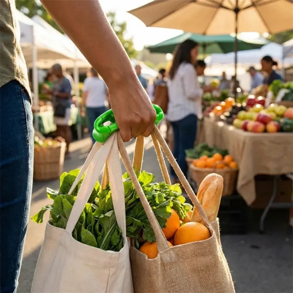 Ergonomic hands-free bag carrier - home improvement