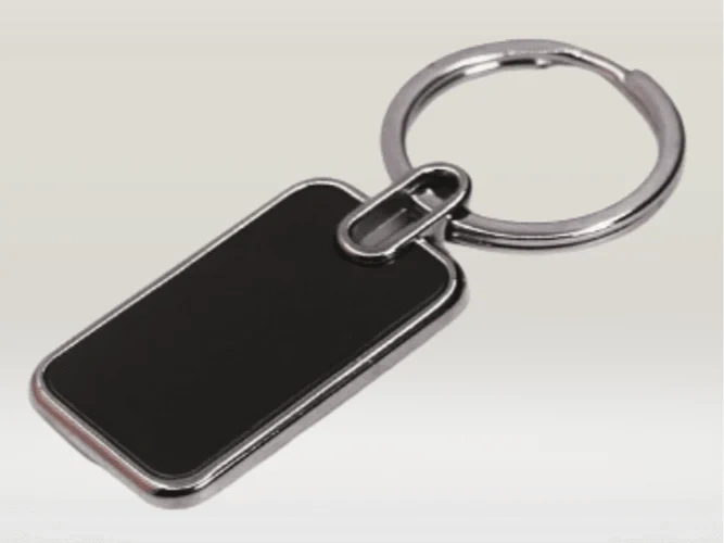 Customizable metal keychain ring