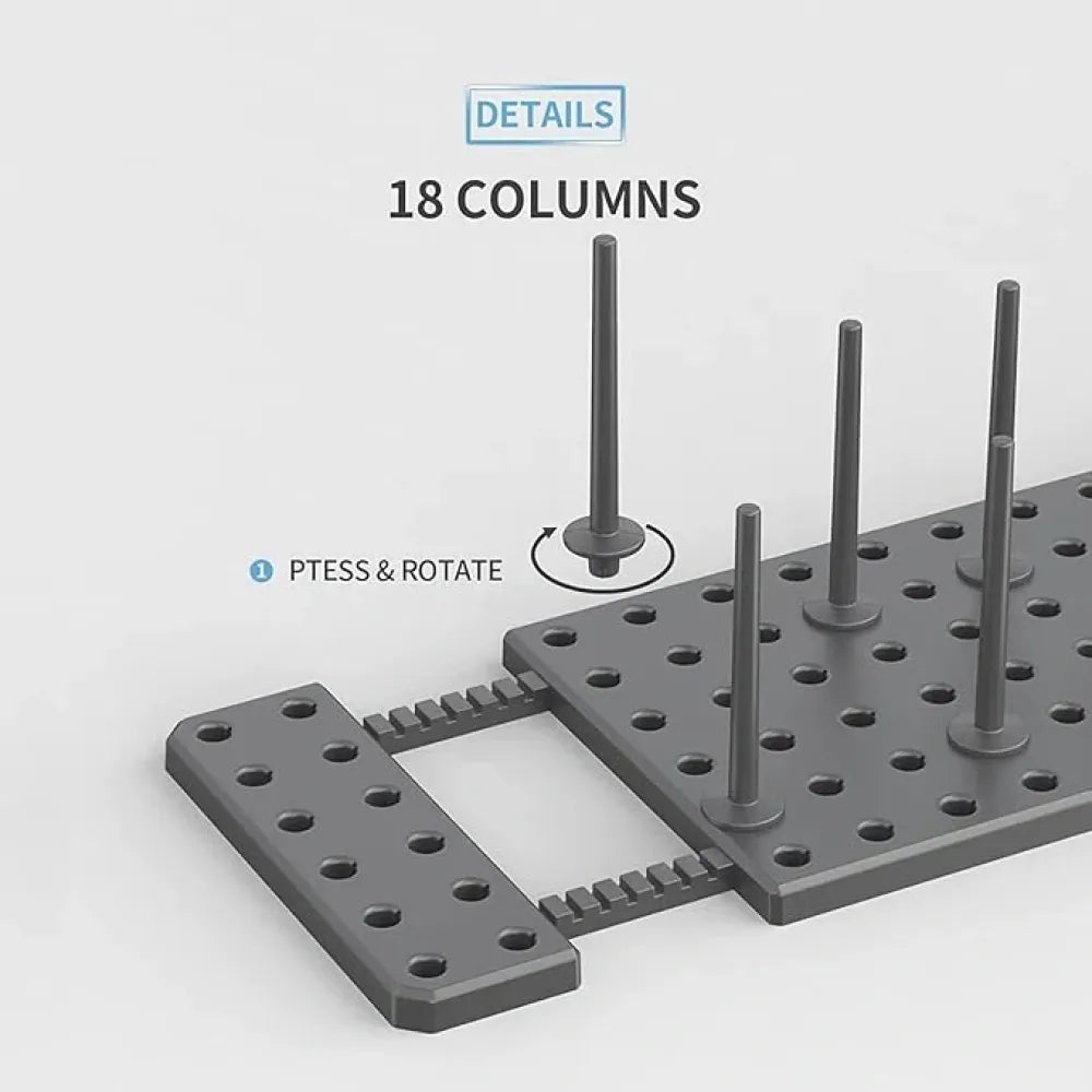 Expandable pegboard drawer organizer