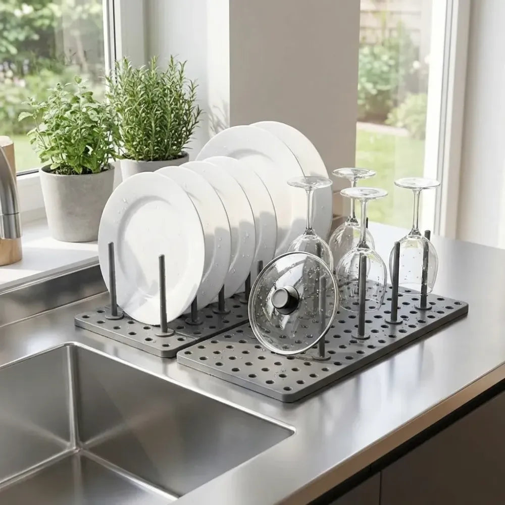 Expandable pegboard drawer organizer