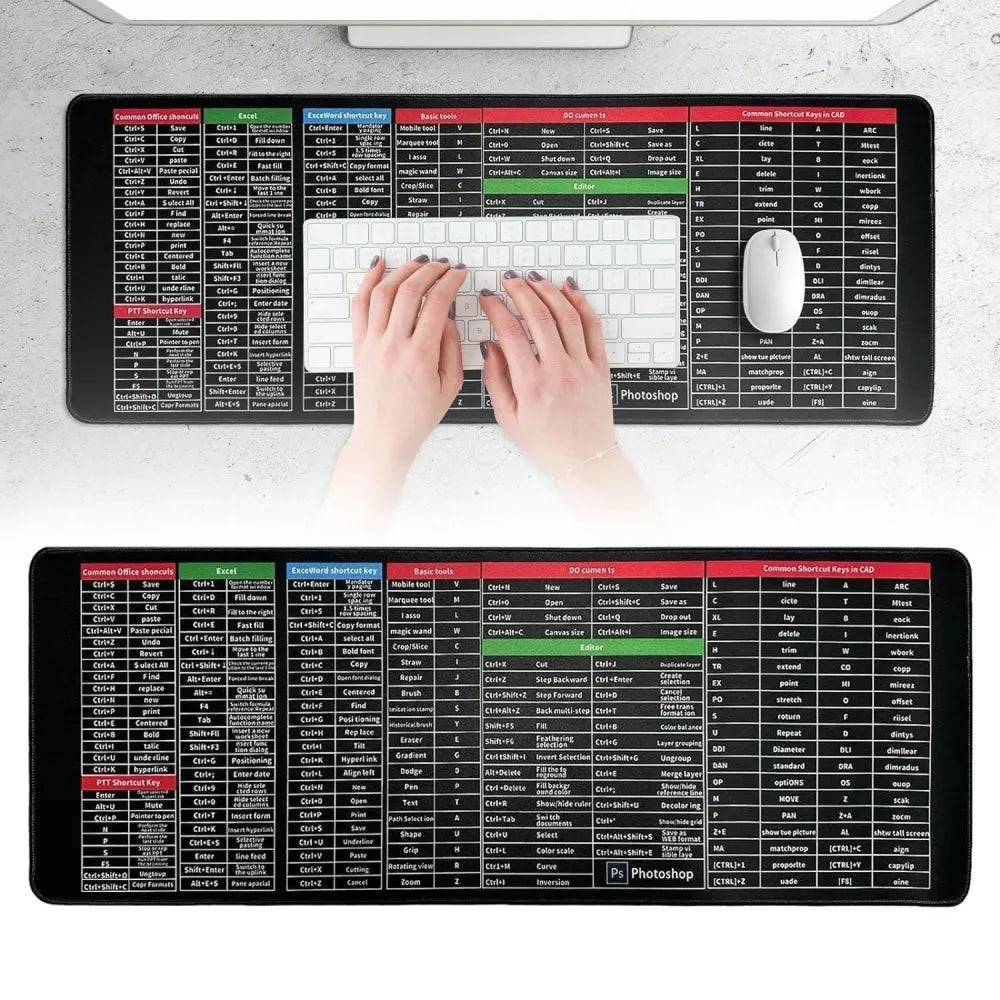 Extended gaming laptop mouse pad