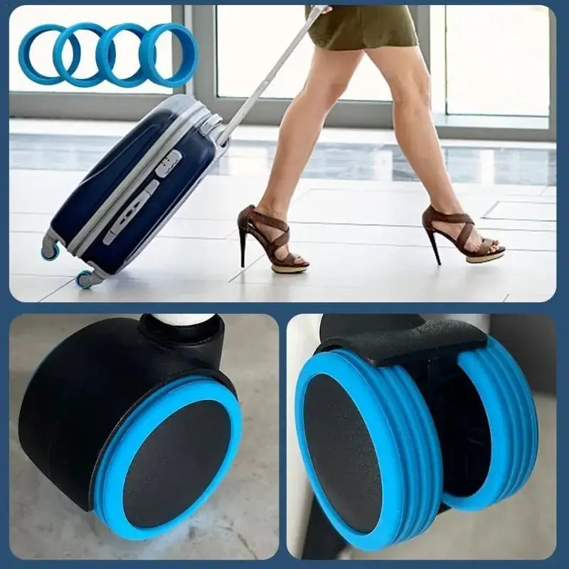 Luggage wheel protection cover (pack of 4)