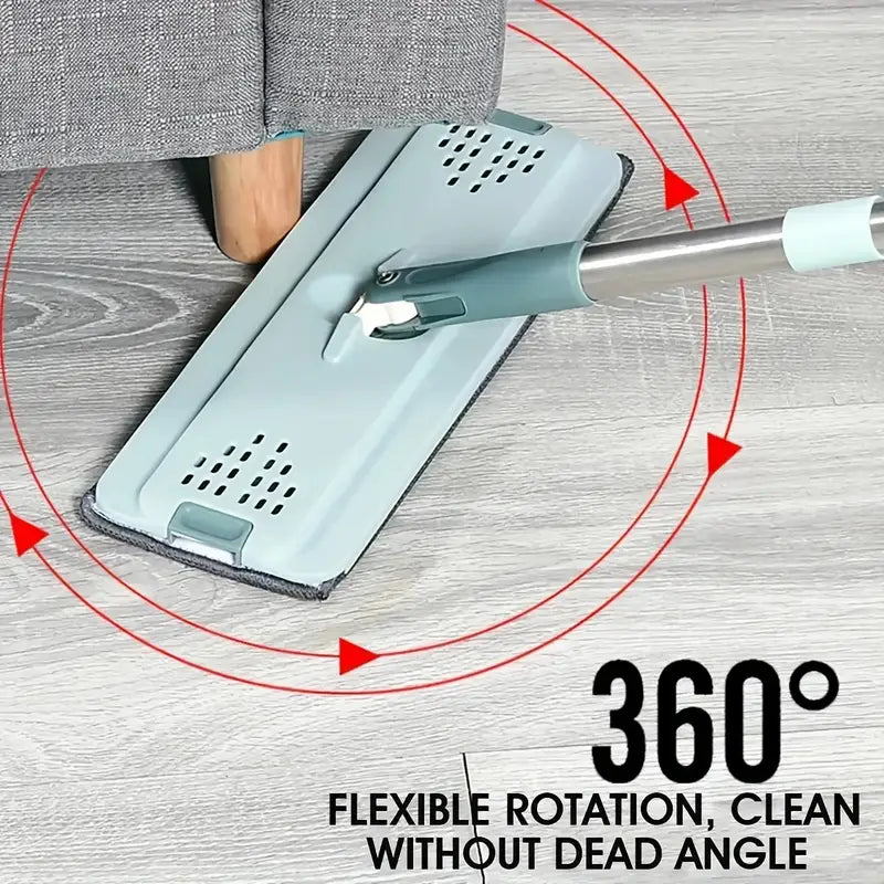 Hands-free spin mop