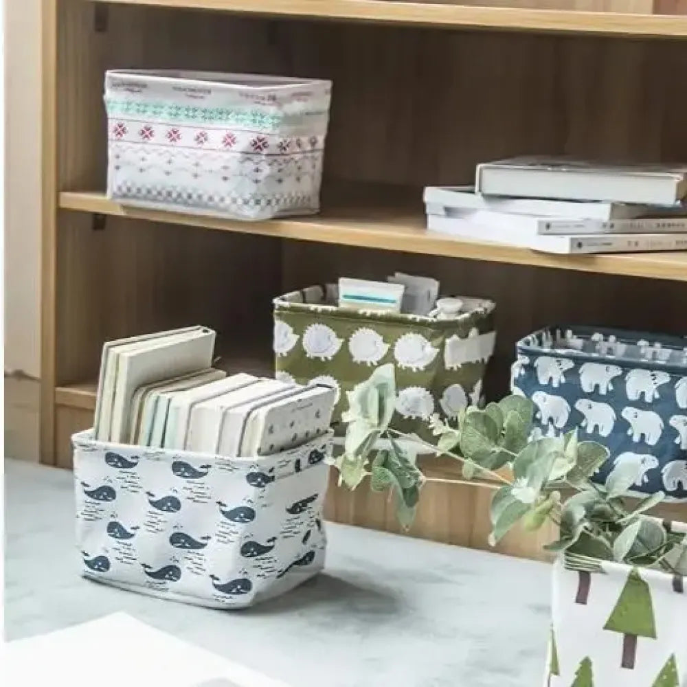 Fabric desktop storage basket – pack of 1