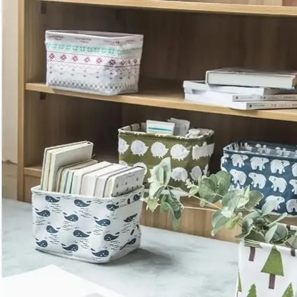 Fabric desktop storage basket – pack of 1